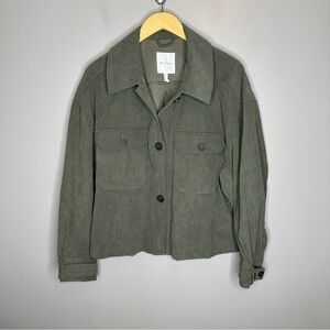 Avec Les Filles Oversized Green Corduroy Jacket